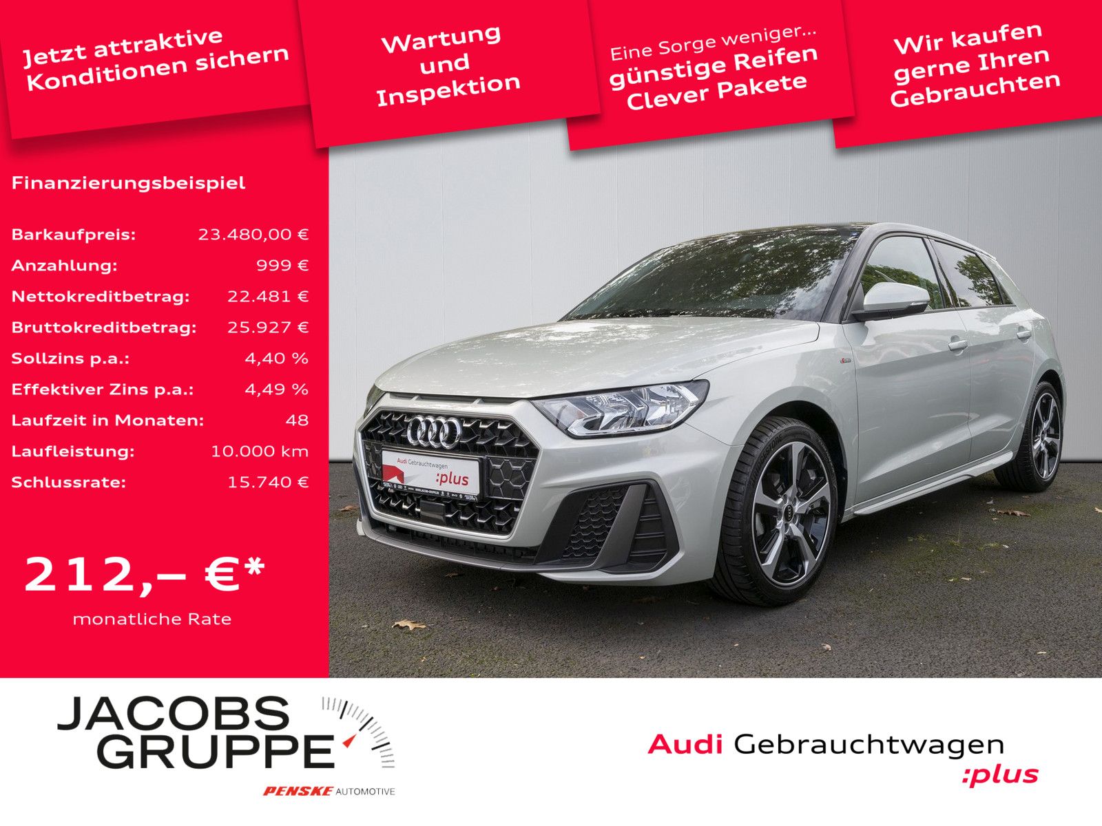 Audi A1 Sportback 25 TFSI S line Navi, Klima, SHZ, Ei