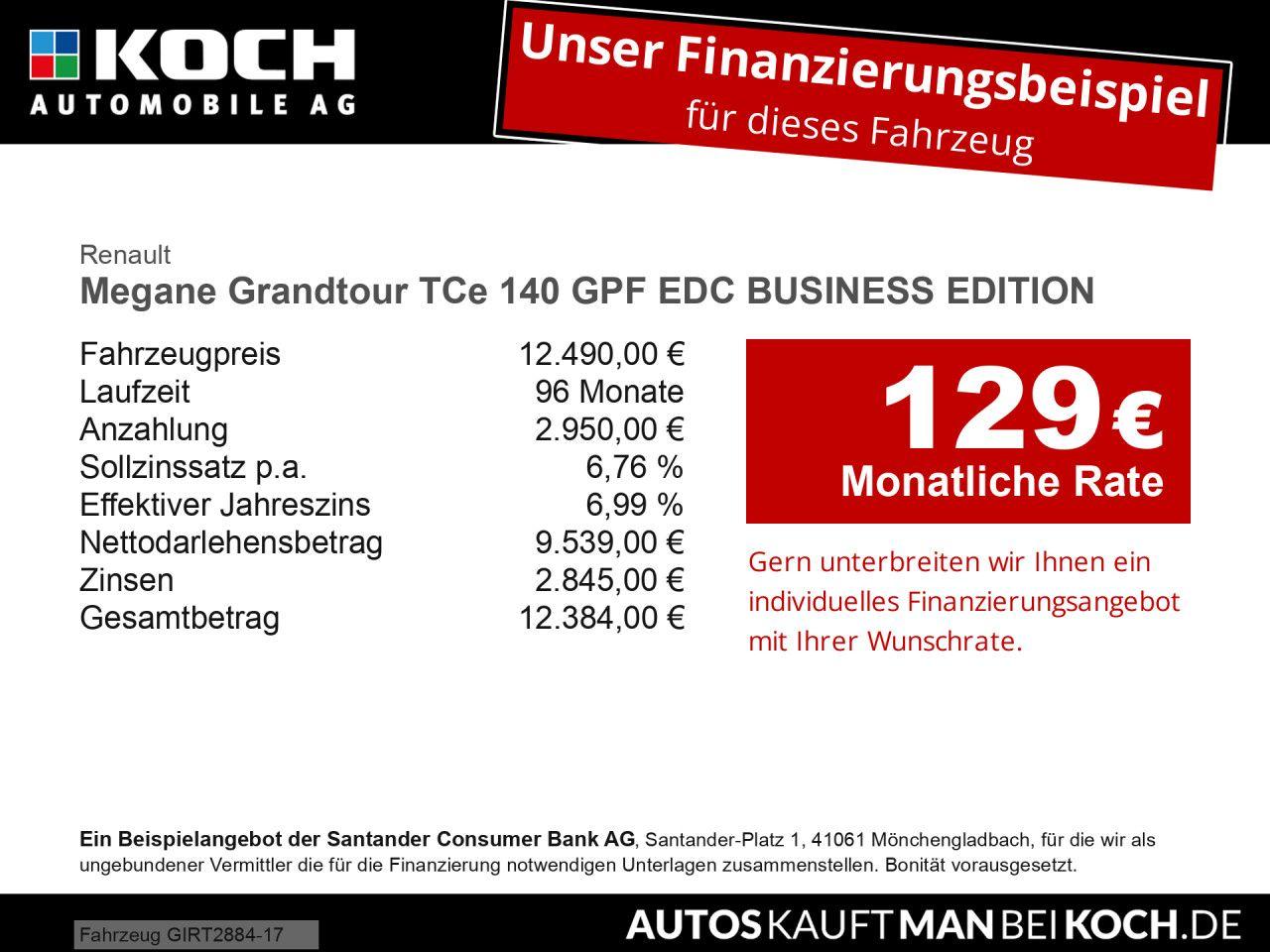 Renault Megane Grandtour TCe 140 GPF EDC BUSINESS