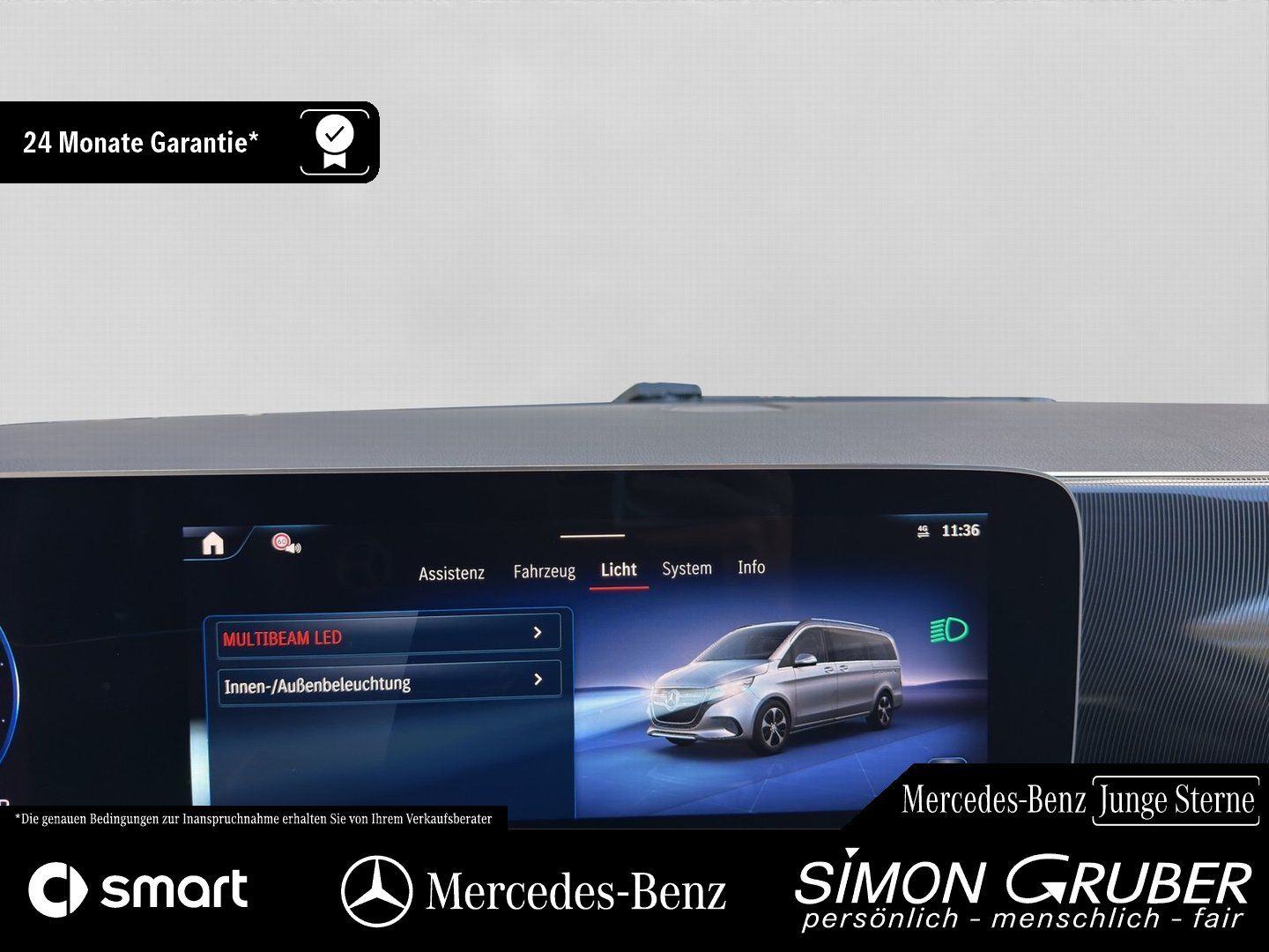 Fahrzeugabbildung Mercedes-Benz EQV 300 lang Leder Multibeam Dist Burm 6 Sitzer
