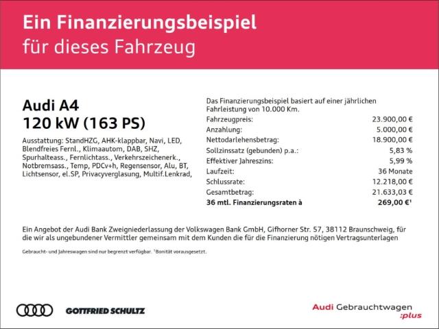 Audi A4 Avant 35 TDI STANDHEIZUNG AHK MMI PDC