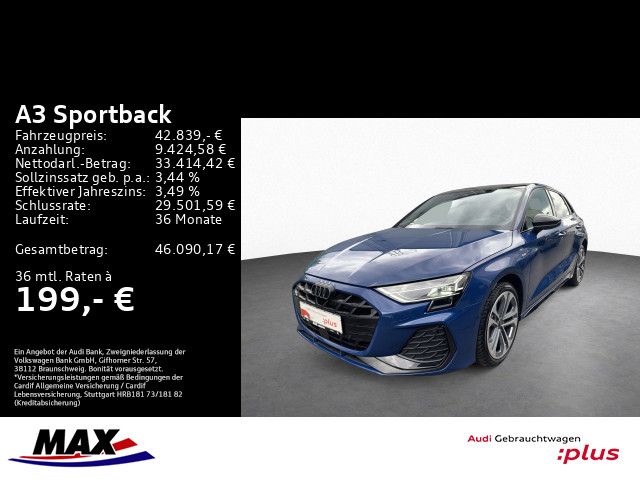 A3 Sportback 40 TFSI e S LINE MATRIX LED+PANO+KA