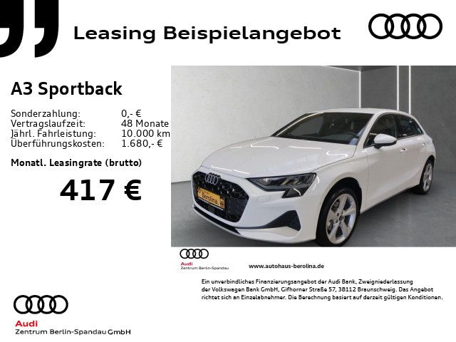 Audi A3 Sportback 30 TFSI Adv. S tronic *GRA*PDC+*