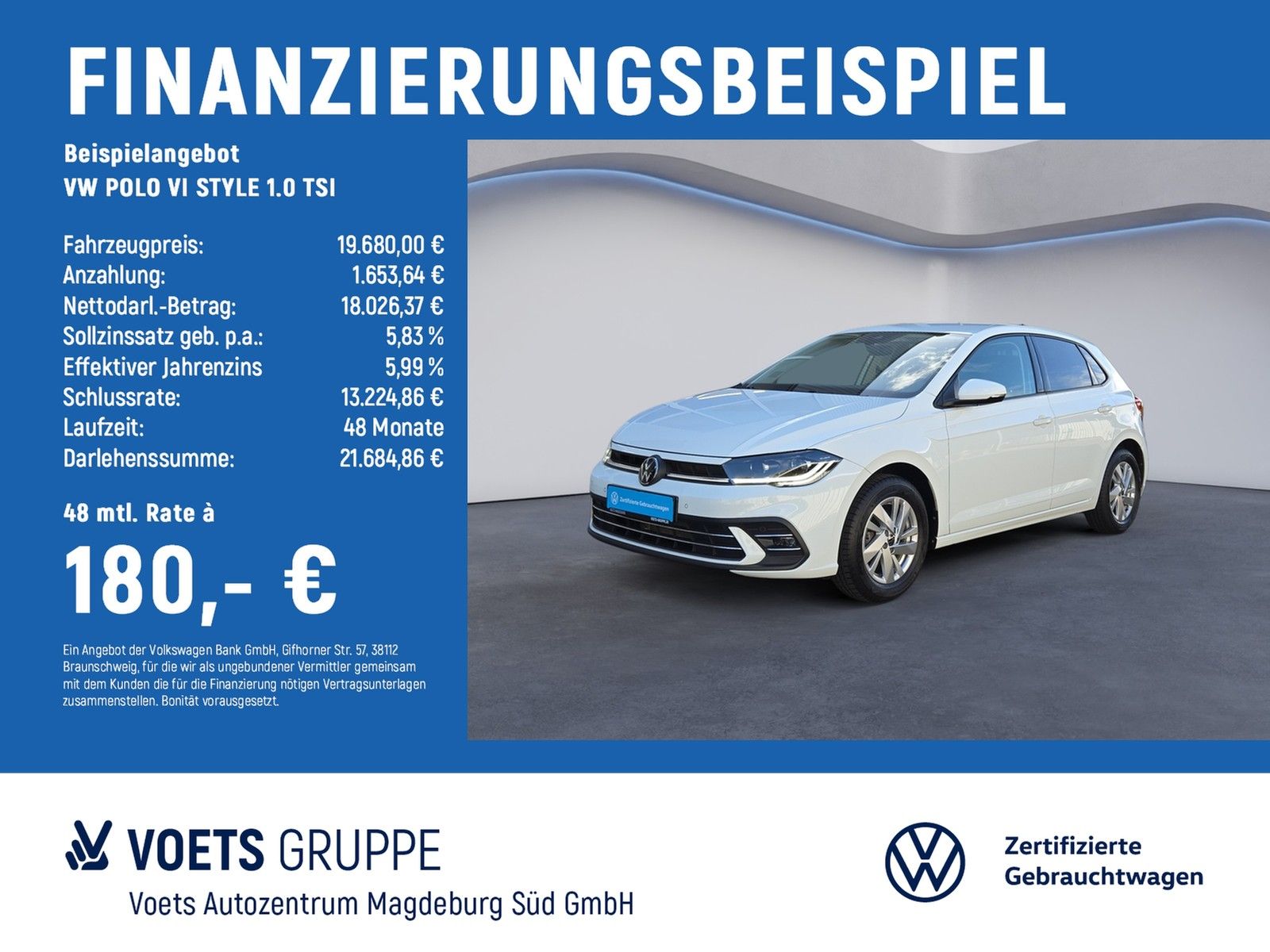 Volkswagen POLO VI STYLE 1.0 TSI IQ-LIGHT+NAVI+REAR-VIEW+