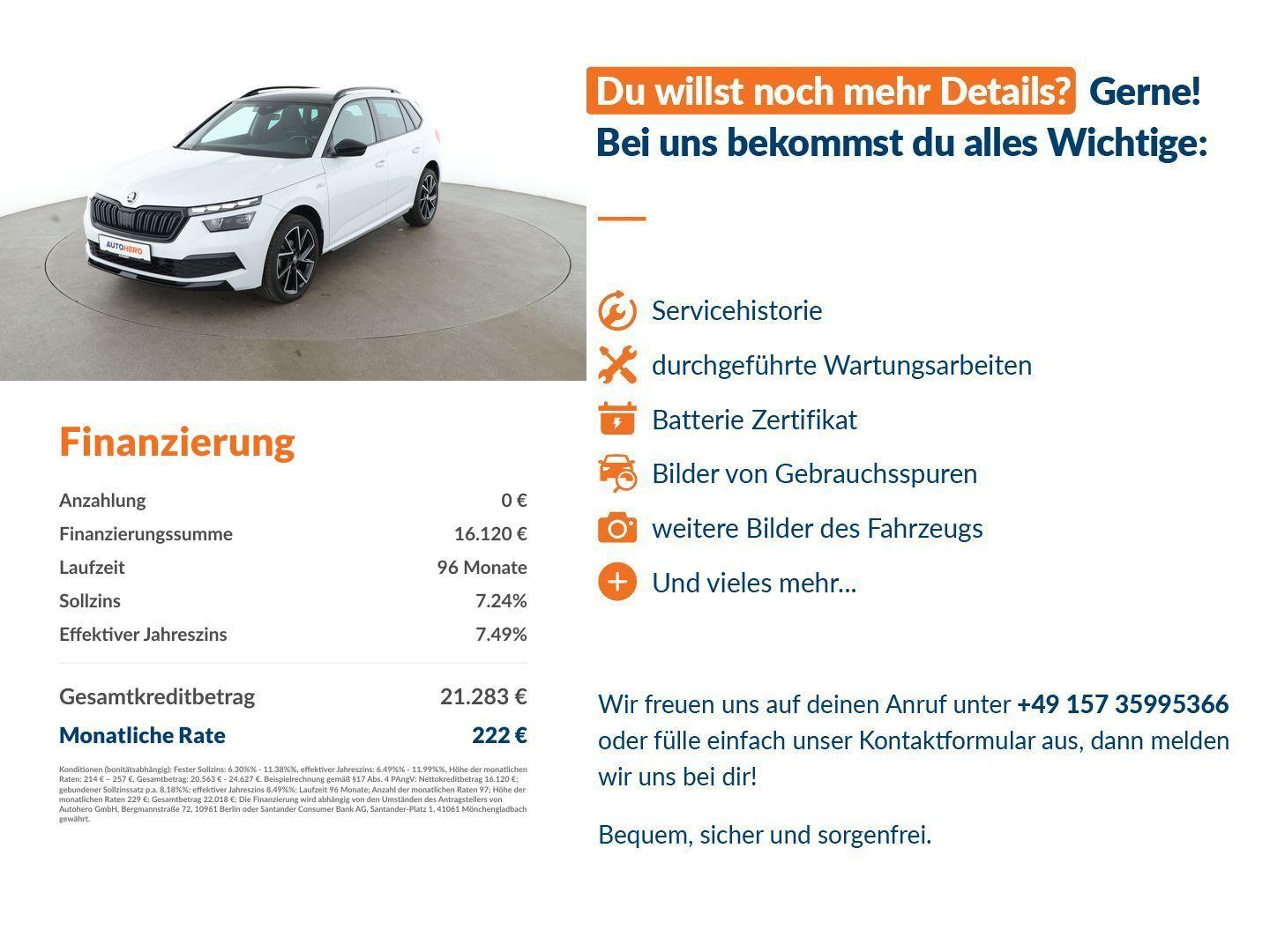 Skoda Kamiq 1.0 TSI Monte Carlo*NAVI*ACC*CAM*PDC*SHZ*