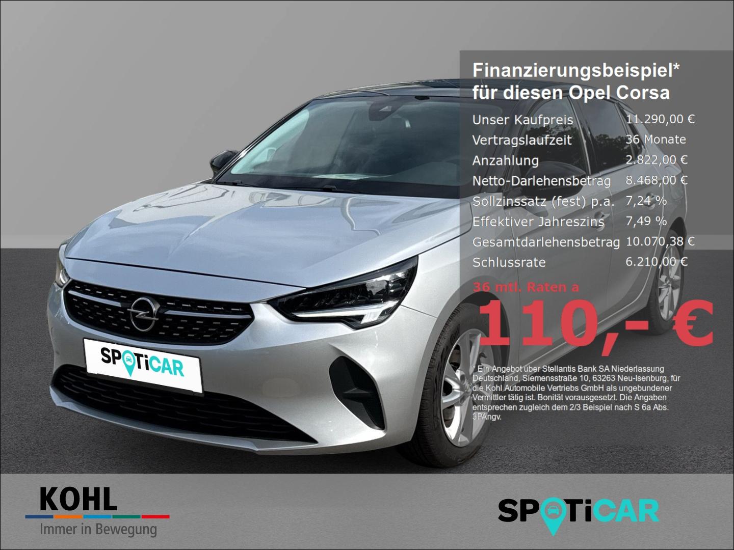 Opel Corsa F Elegance 1.2 75PS EU6d SHZ LenkradHZG LE
