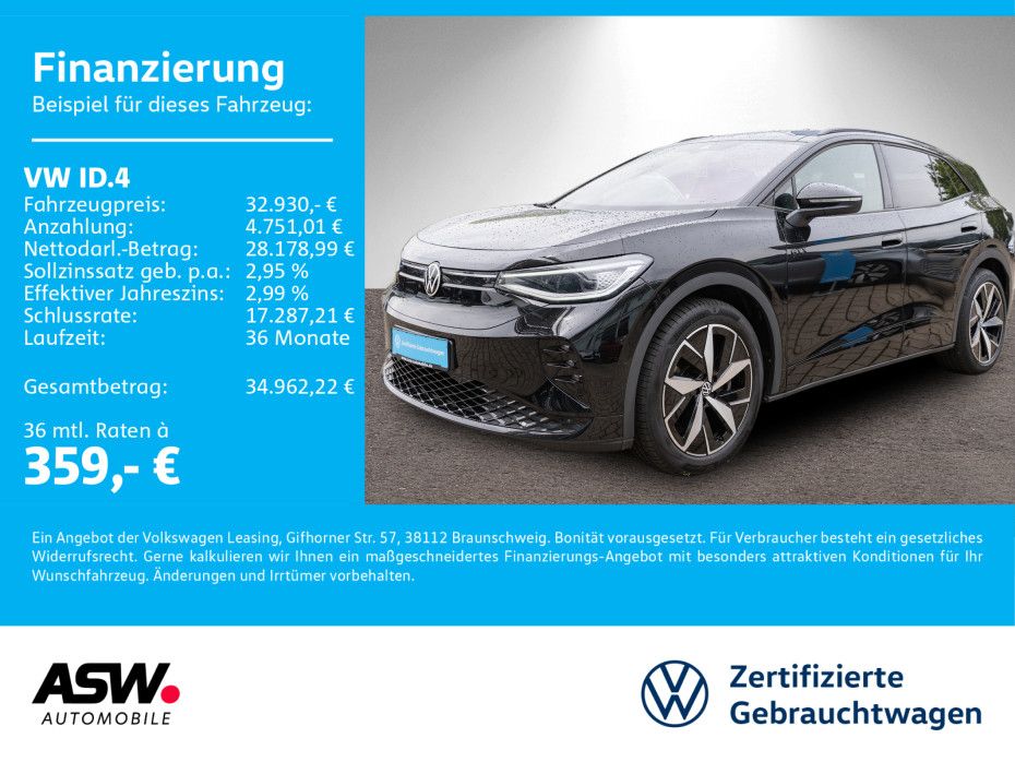 ID.4 GTX 4M LED Navi RFK PANO ACC SHZ AHK Wäpu