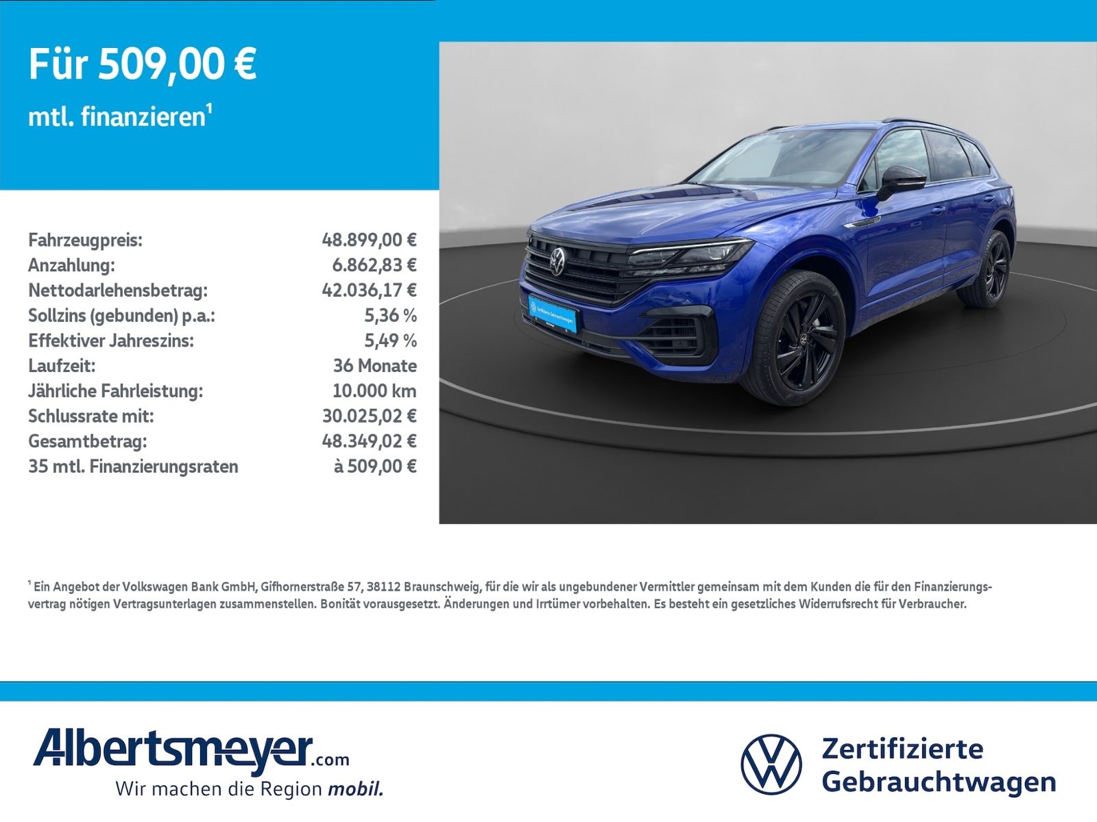 VW Touareg 3.0 V6 TSI 4Motion R-Line +AHK+MATRIX+LM