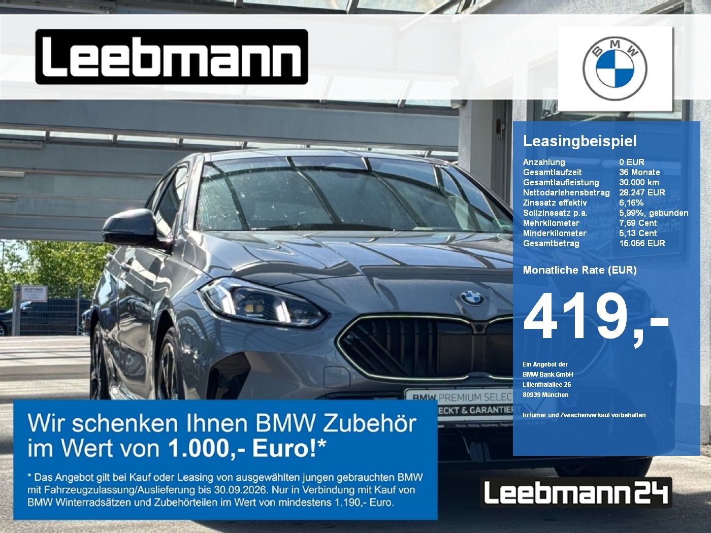 BMW 120 M-Sport HK/IconicGlow Finanzierung ab 0,49%