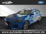 Ford Focus ST-Line Sportpaket Bluetooth Navi LED - mit Benzin-Antrieb: Blau, Kombi, mit Klimaanlage, Sportpaket
