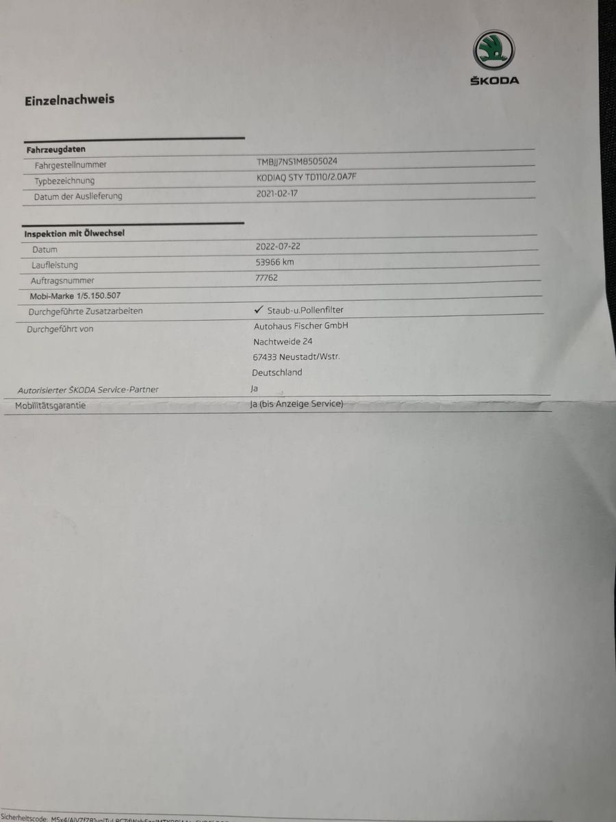 Fahrzeugabbildung SKODA Kodiaq Style