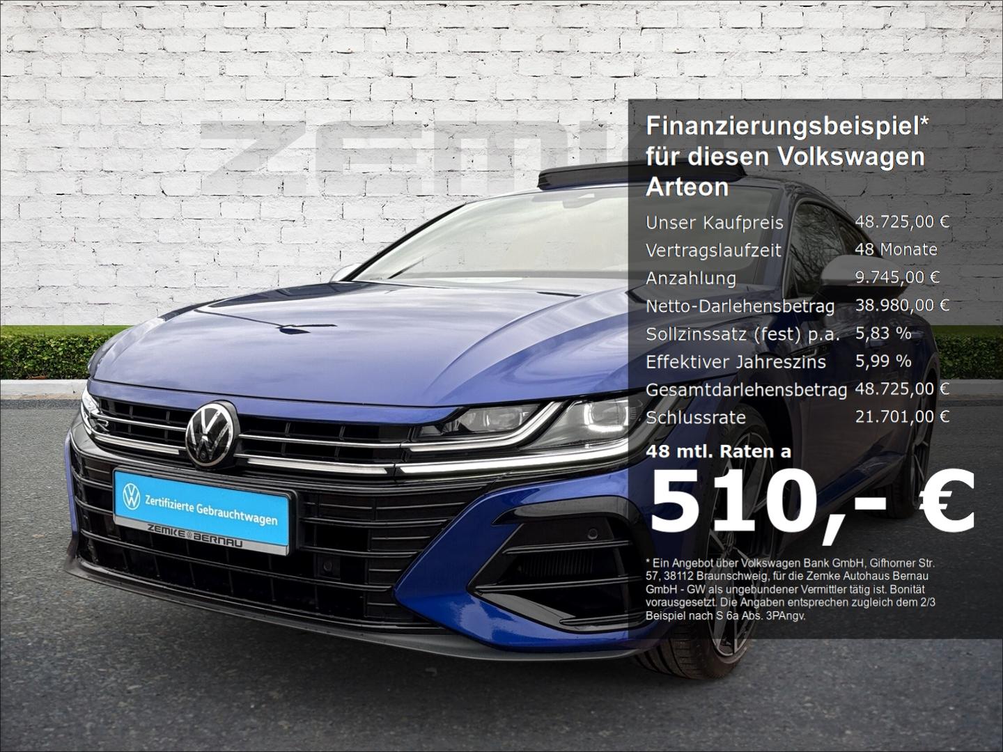 Volkswagen Arteon Shooting Brake 2.0 TSI R 4Motion El. Pano