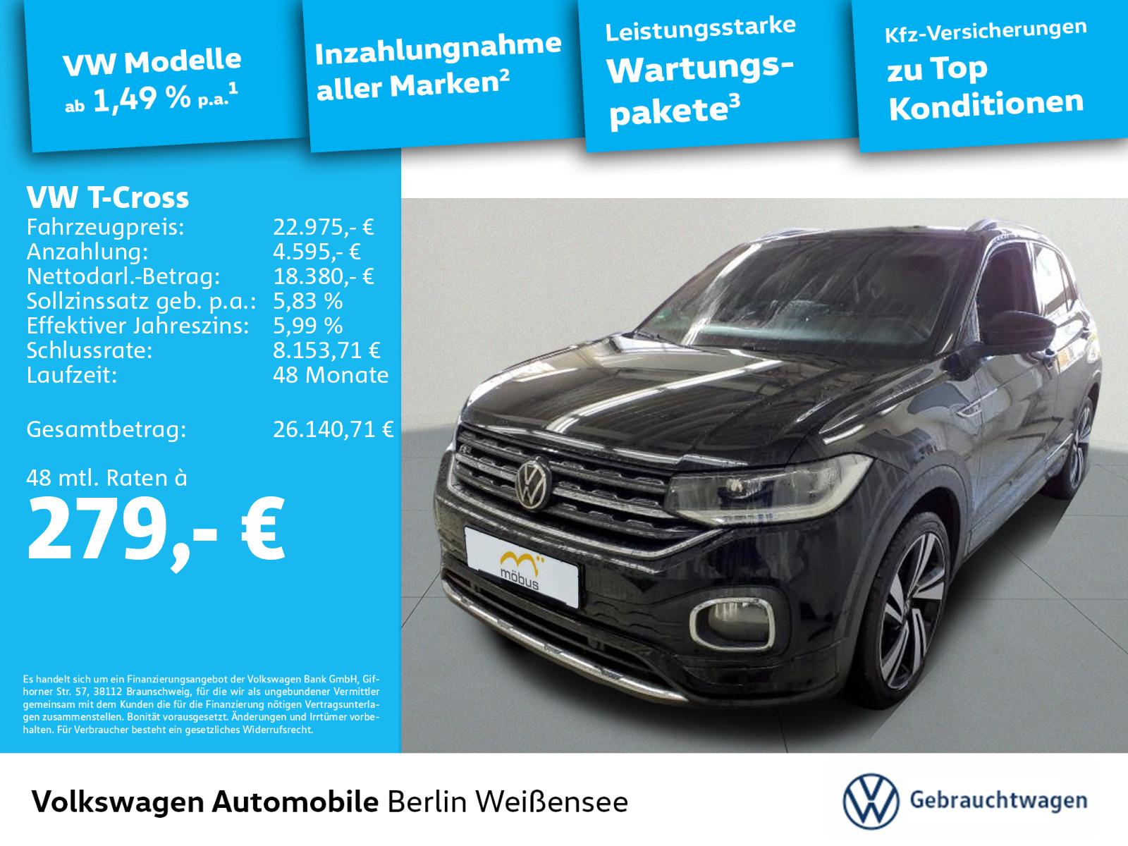 Volkswagen T-Cross 1.5 TSI R-LINE*DSG*RFK*NAV*LED*ACC*APP