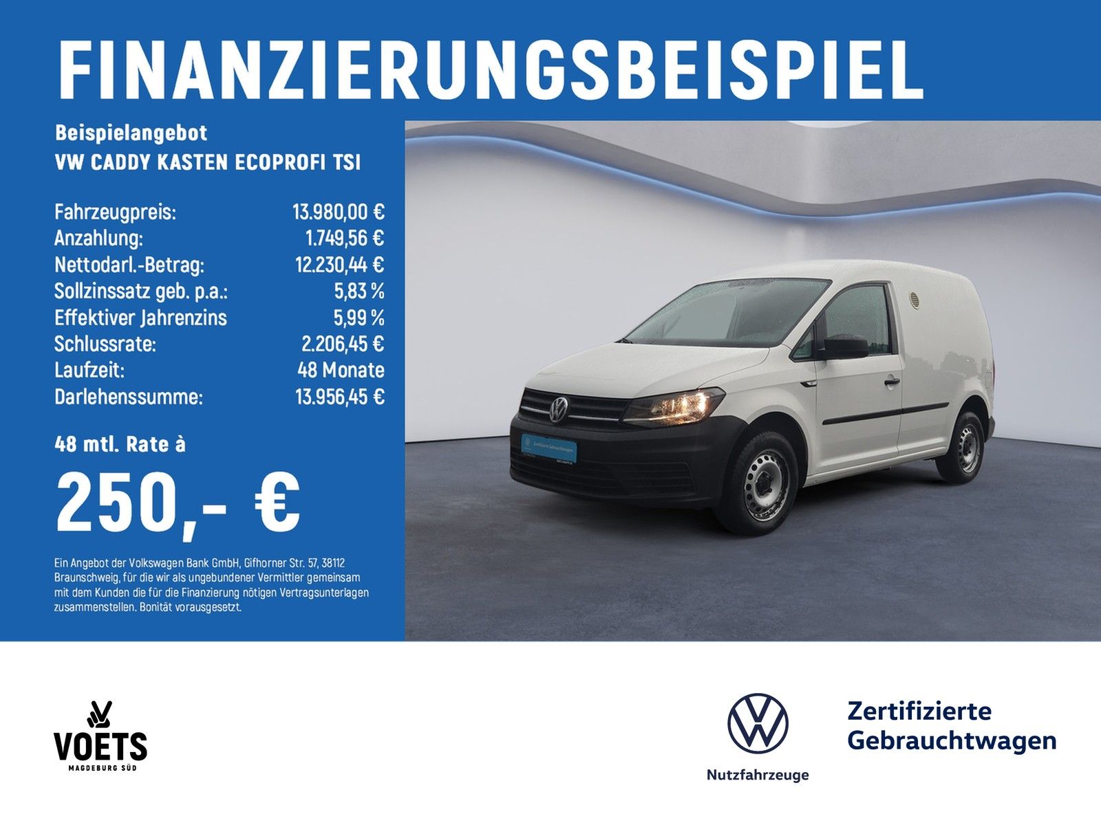 Volkswagen CADDY KASTEN ECOPROFI TSI GJR+GRA+CONNECTIVITY+
