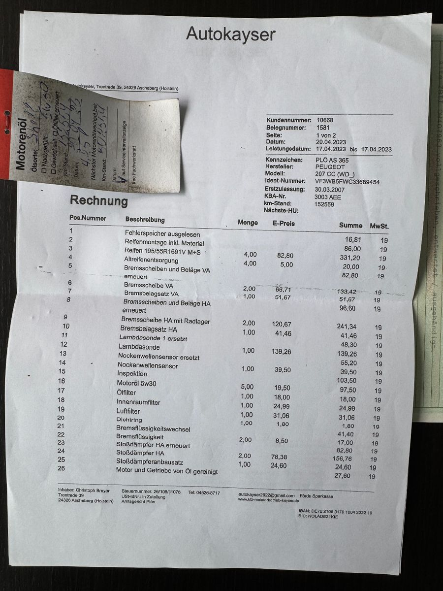 Peugeot 207 Cabrio Sport KLIMA 2.950 € NEW REPERATURE