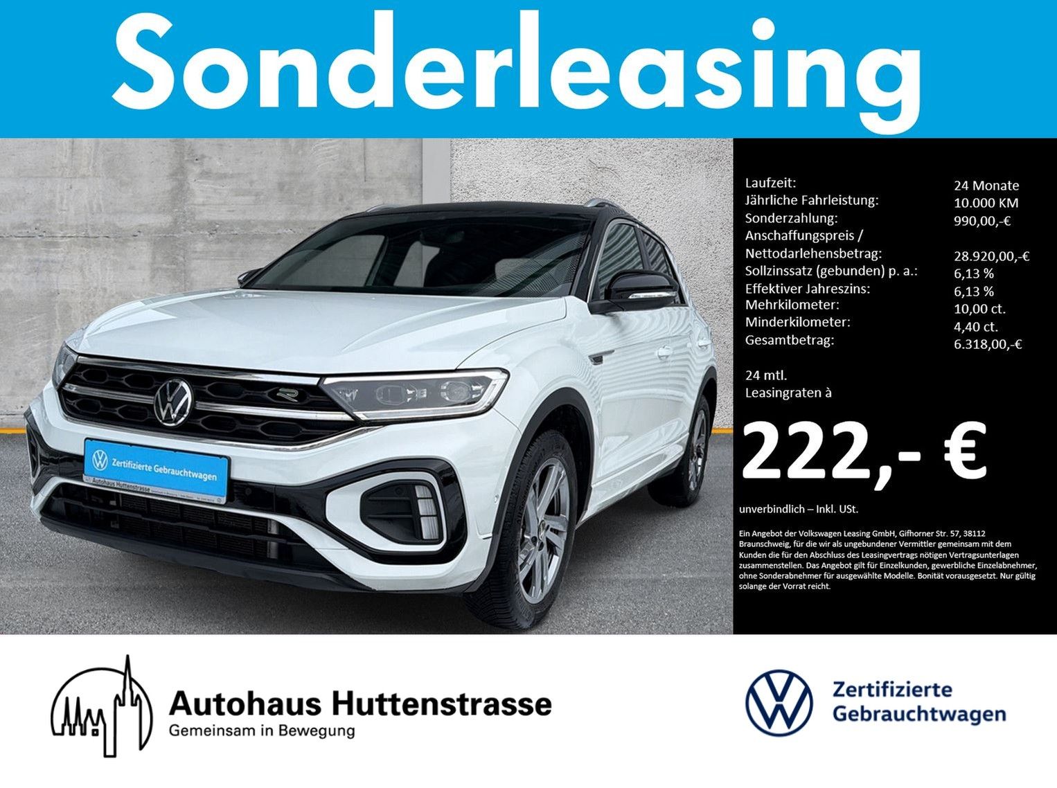 Volkswagen T-Roc 1.5 TSI DSG R-Line LED+ AHK KAMERA NAVI