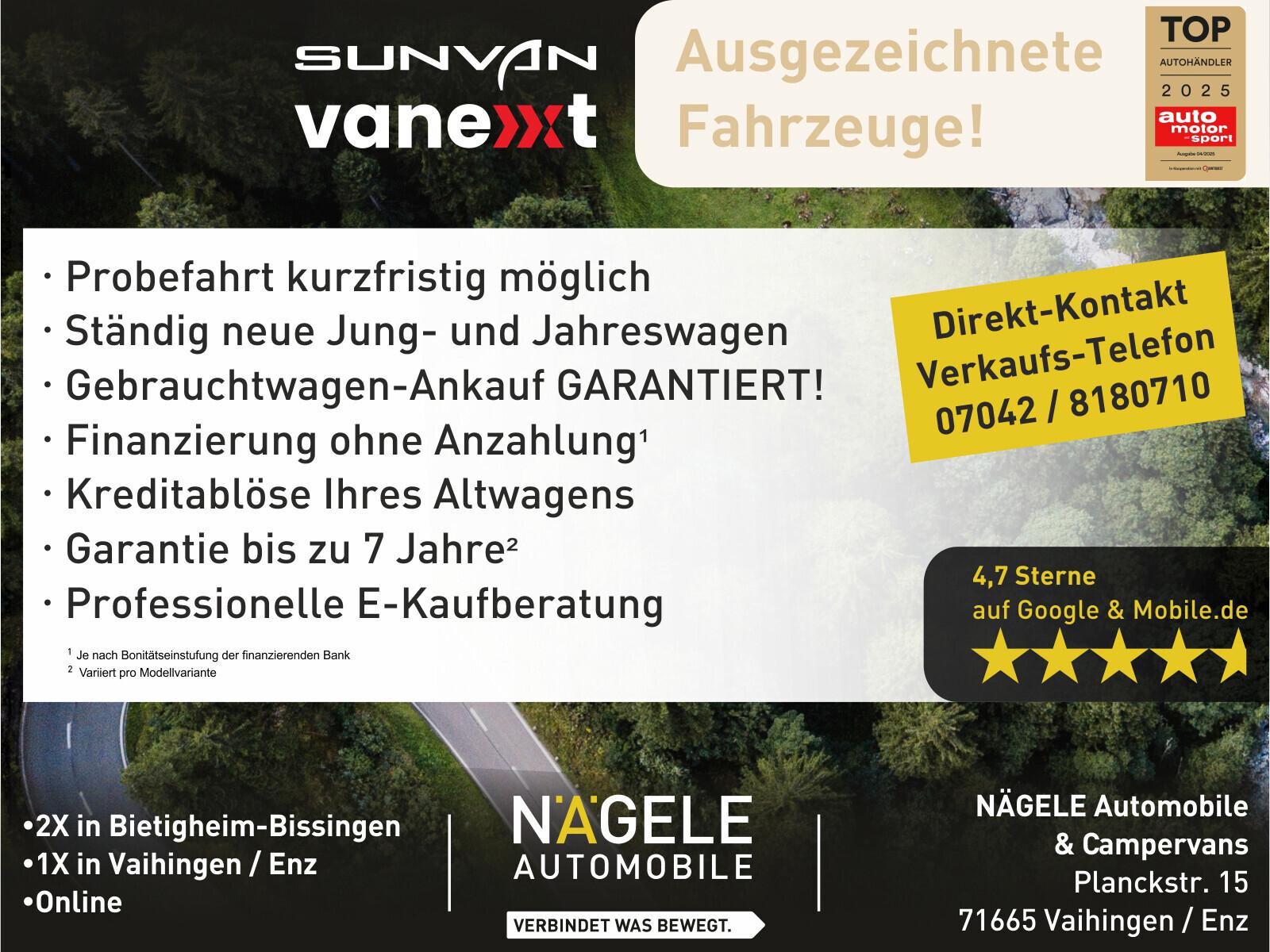 Peugeot Sunvan 2.0 BlHDi 145 - 8 Sitze & Schlaf-Hubdach
