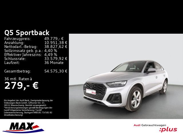 Q5 Sportback 50 TDI S LINE HUD+360°+MATRIX+AHK+O