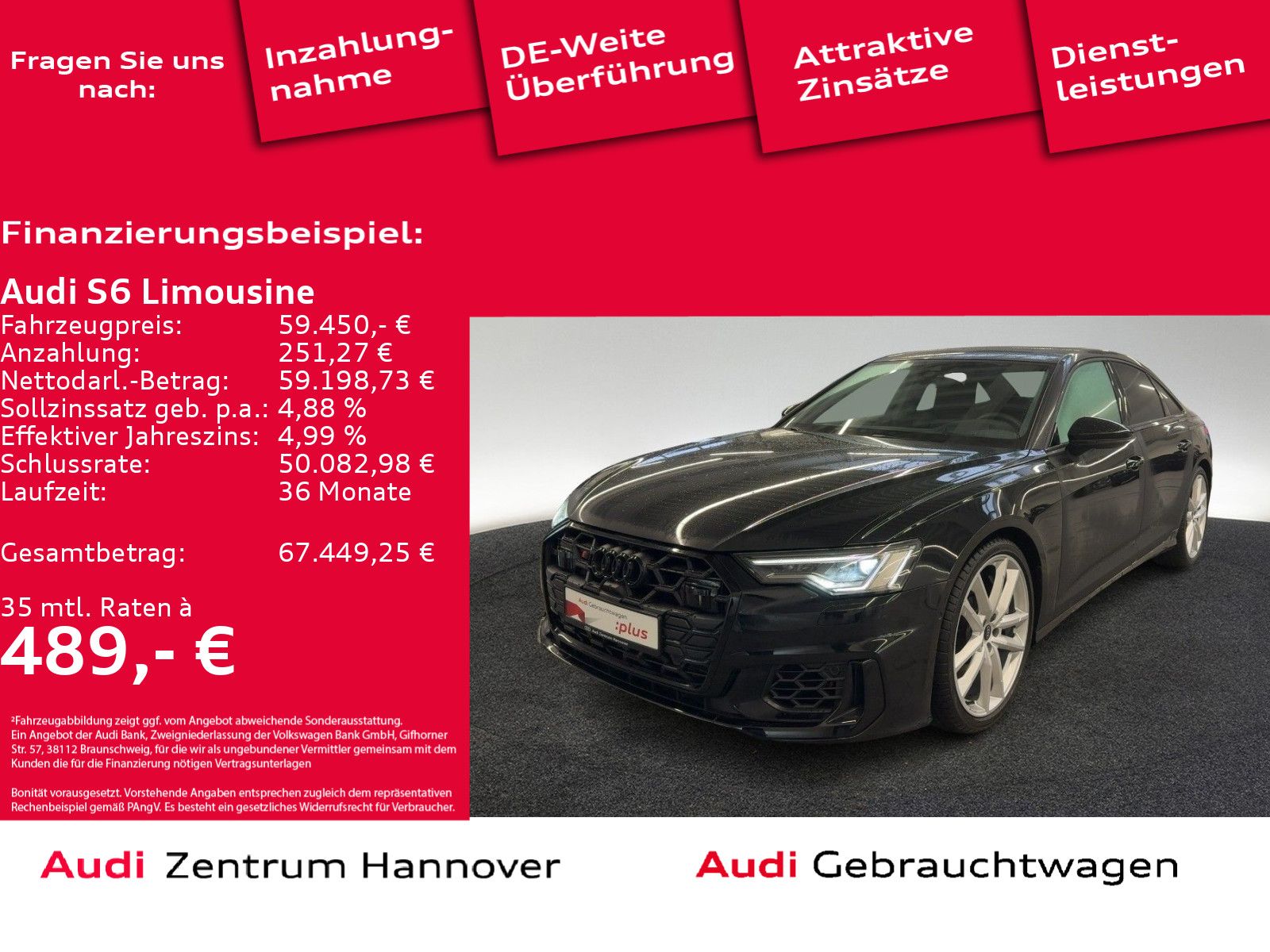 Audi S6 Limousine 3.0 TDI quattro Head-Up, Standh. Pa