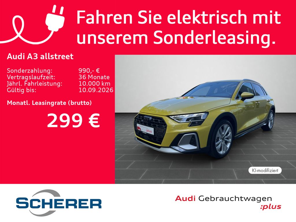 Abbildung Leasingangebot Audi A3 allstreet TFSIe S line KAMERA AHK NAVI+ SONOS