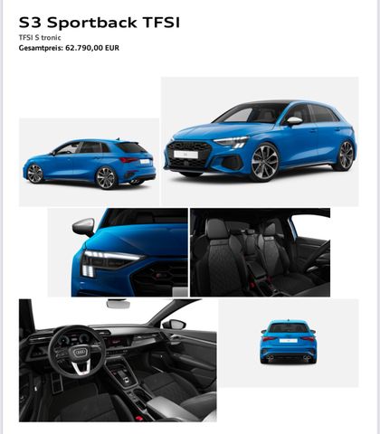 Audi S3 Sportback Quattro Pano B&O Raute ! Turboblau