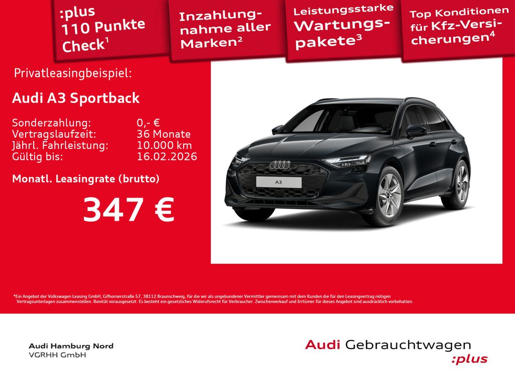 A3 Sportback 40 TFSIe S tronic Nav CarPlay Sound