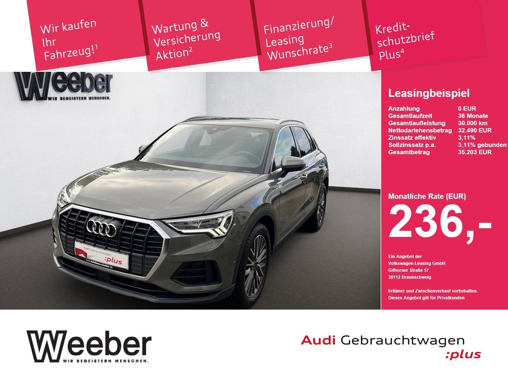Audi Q3 AHK*NAVI*LED*LEDER*RFK*19LM*5J GAR AHK Navi