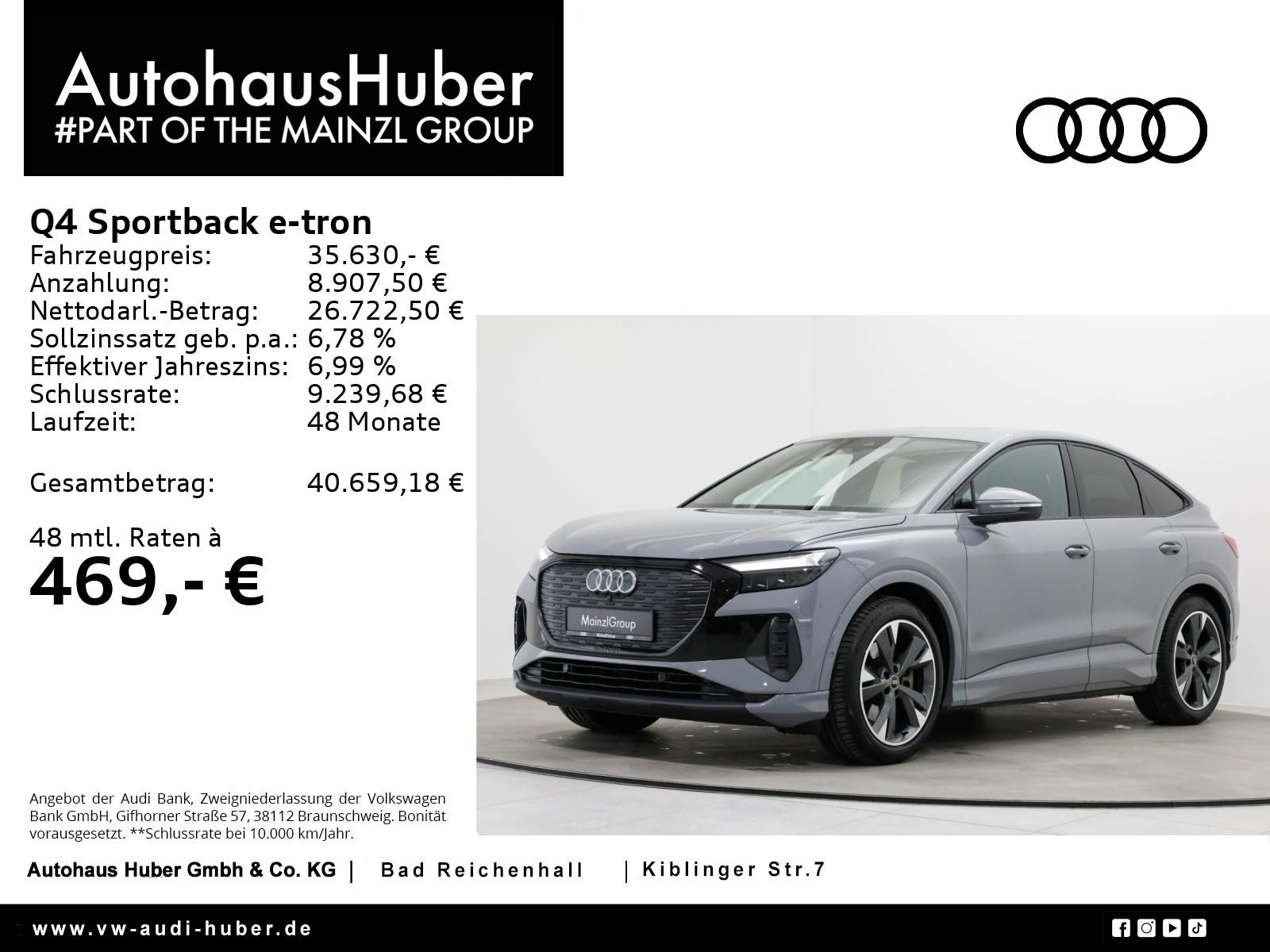 Audi Q4 Sportback 40 e-tron WäPu SONOS Pano SHZ Kam.