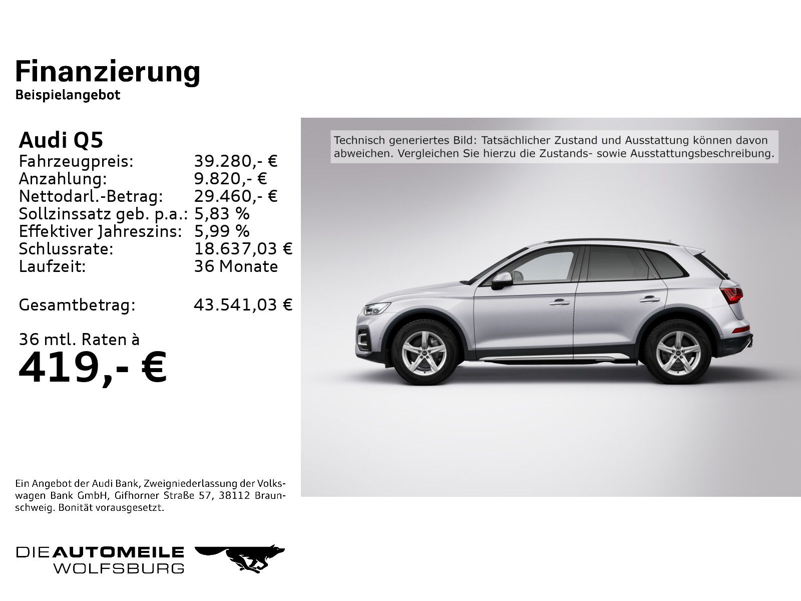 Audi Q5 40 TDI Q S-Tronic Advanced AHK Assistenz Navi foto 2