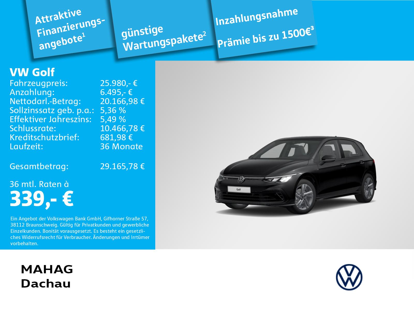 Volkswagen Golf VIII R-Line 1.5 eTSI LED ParkPilot Navi App
