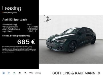Audi Leasingangebot: Audi S3 Sportback TFSI 245 kW S tronic*SONOS*NAVI*Mem