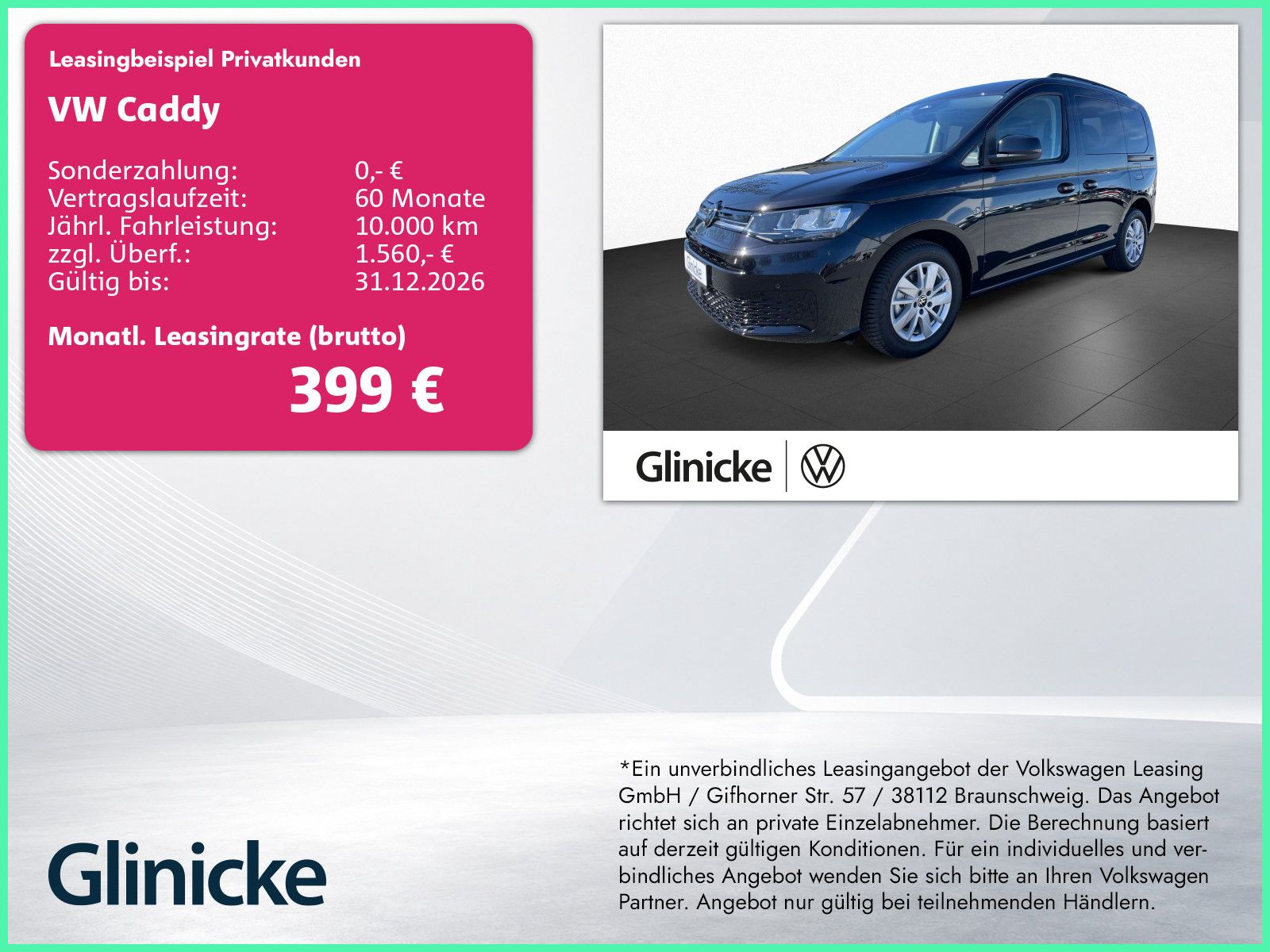 Volkswagen Caddy Life 2.0 TDI Climatr. AHK Kamera LMF PDC