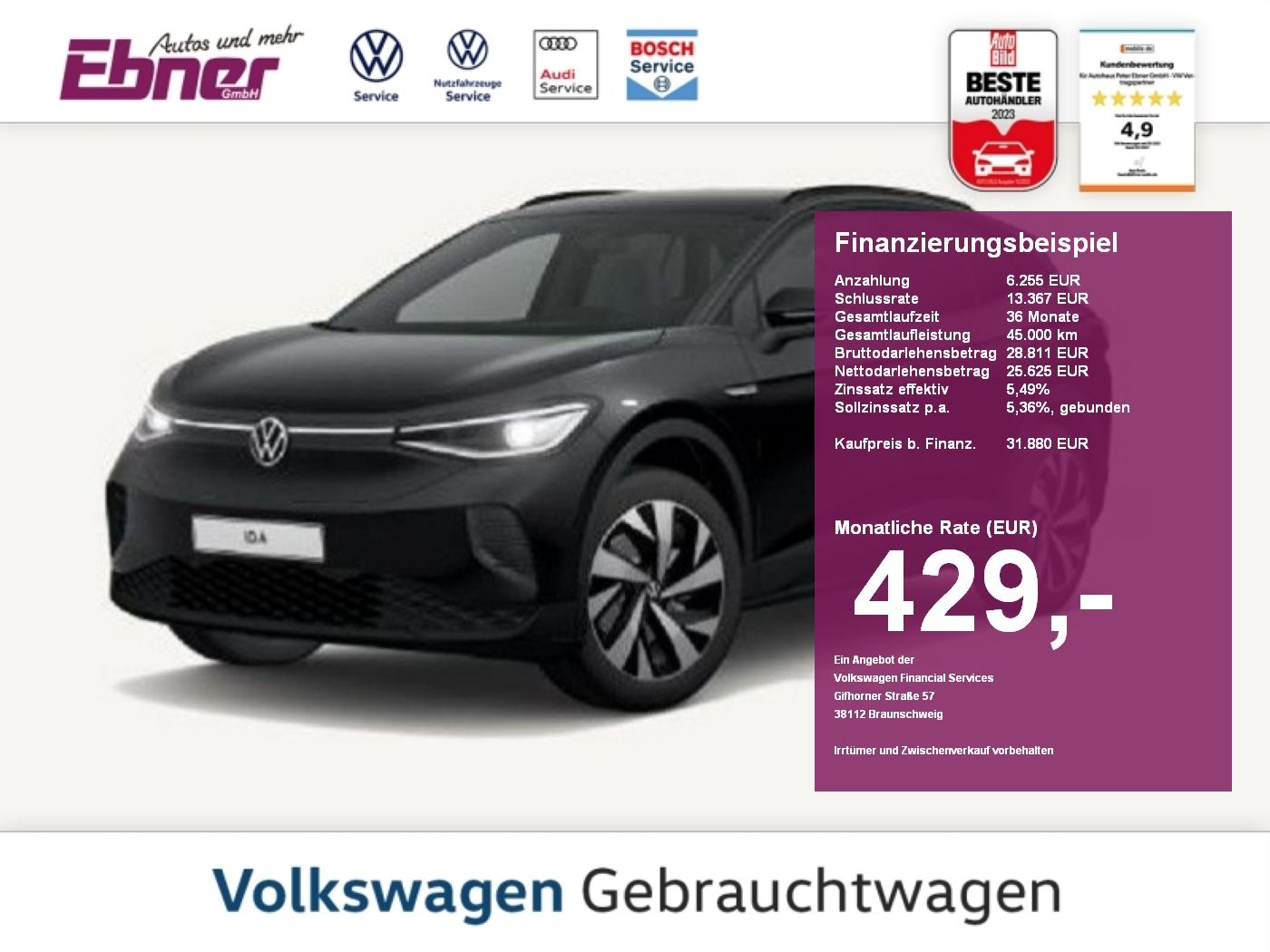VW ID.4 SPORT+DESIGN 82KWh HEAD-UP+AHK+PANO+MATRIX+