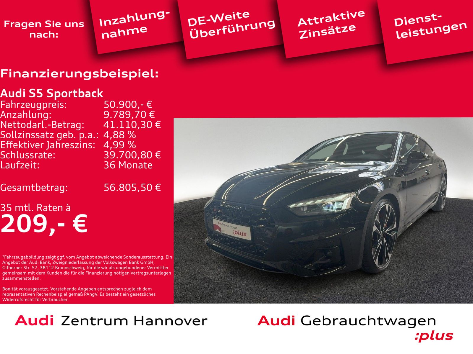 Audi S5 Sportback 55 TDI qu. competition edition Pano