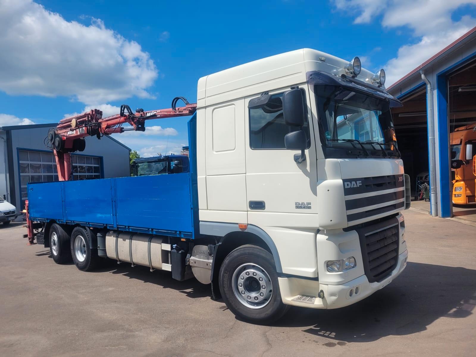 DAF XF 105.410 MKG Kran 19 Meter mit Jib und Drehm.
