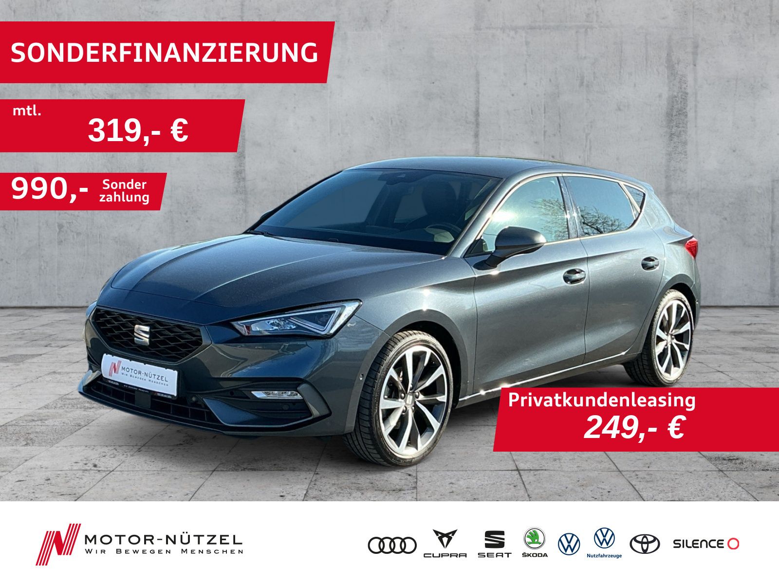 Seat Leon 1.5 TSI FR LED+NAVI+APP+ACC+SHZ+AHK+RFK+18"