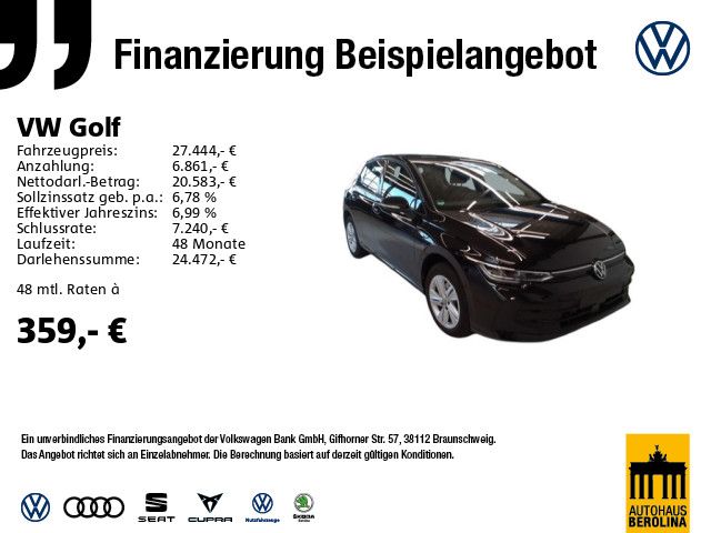 VW Golf VIII 1.5 eTSI Life DSG *360°*ACC*LED*SHZ*