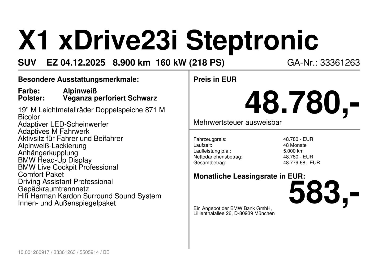 BMW X1 xDrive23i M Sportpaket Pano ab 1,49% foto 5
