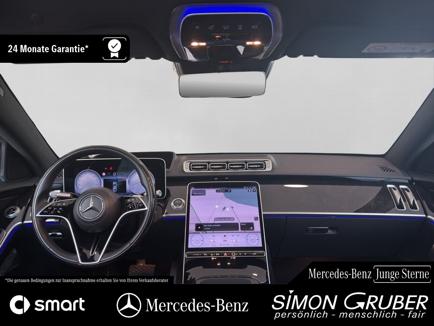 Fahrzeugabbildung Mercedes-Benz S 450 4M lang Pano Burm TV Nappa HUD Digital AHK