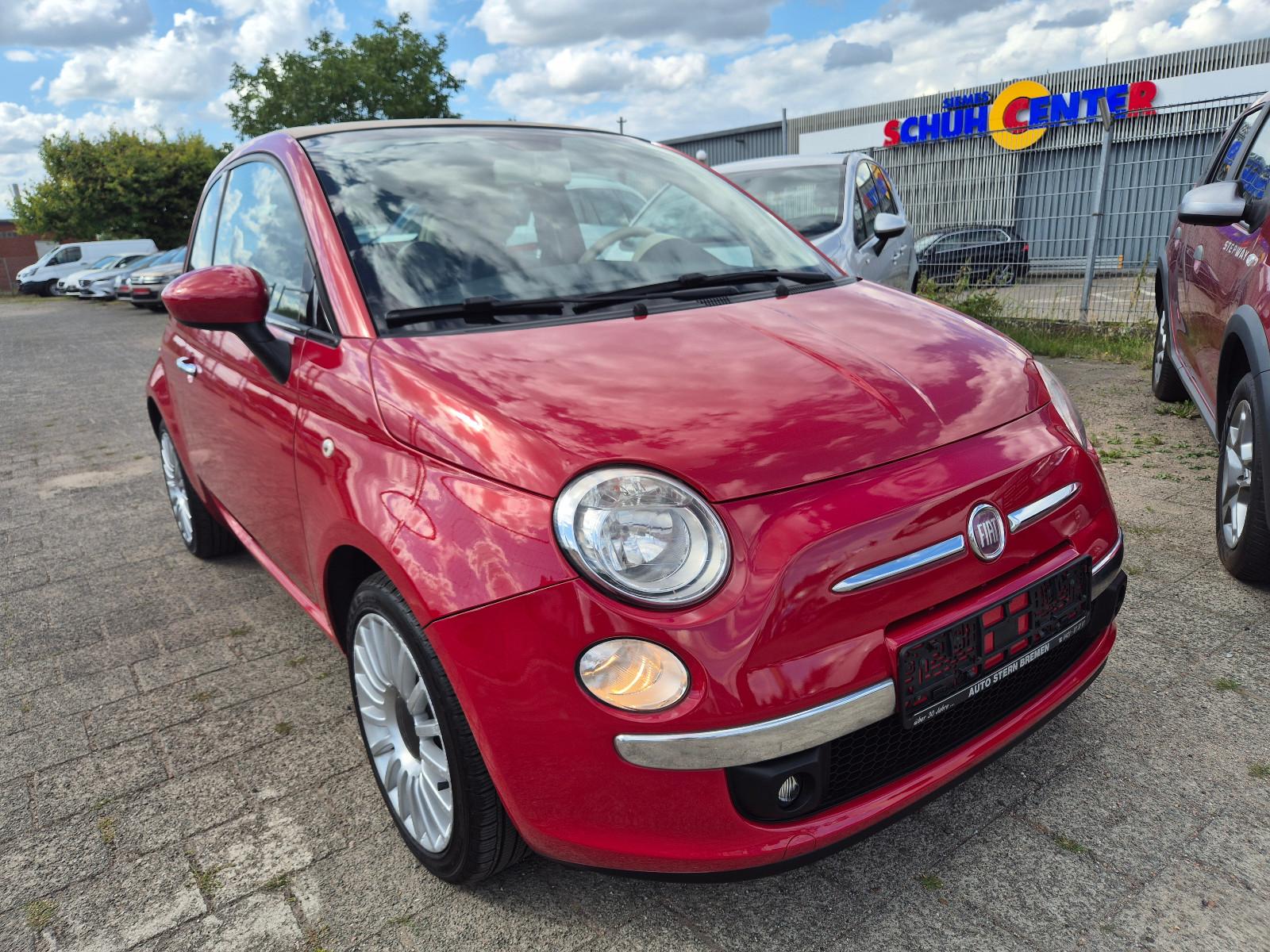 Fiat 500 Cabrio Lounge Klima T-Leder PDC. LM. TÜV neu
