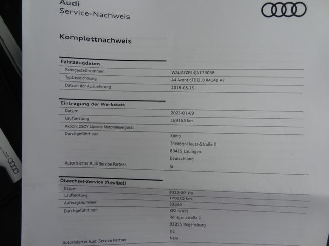 Fahrzeugabbildung Audi A4 Avant quattro/S-Line/Matrix/Leder/Virtual/AHK