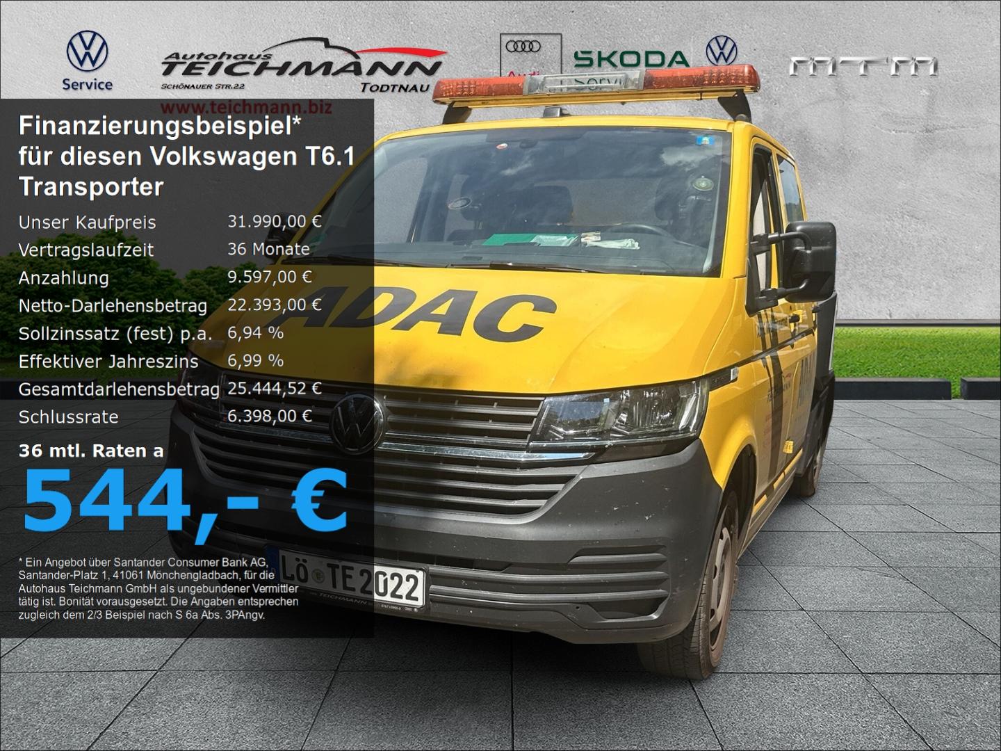 Volkswagen T6.1 Transporter Pritsche Doppelkabine lang 4M A
