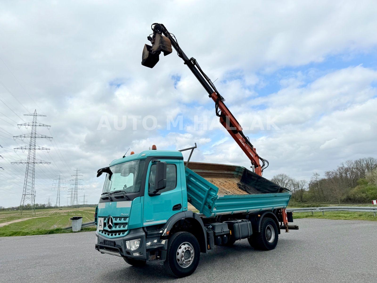 Mercedes-Benz AROCS 1830 K 4x2 Atlas Kran / Meiller Kipper