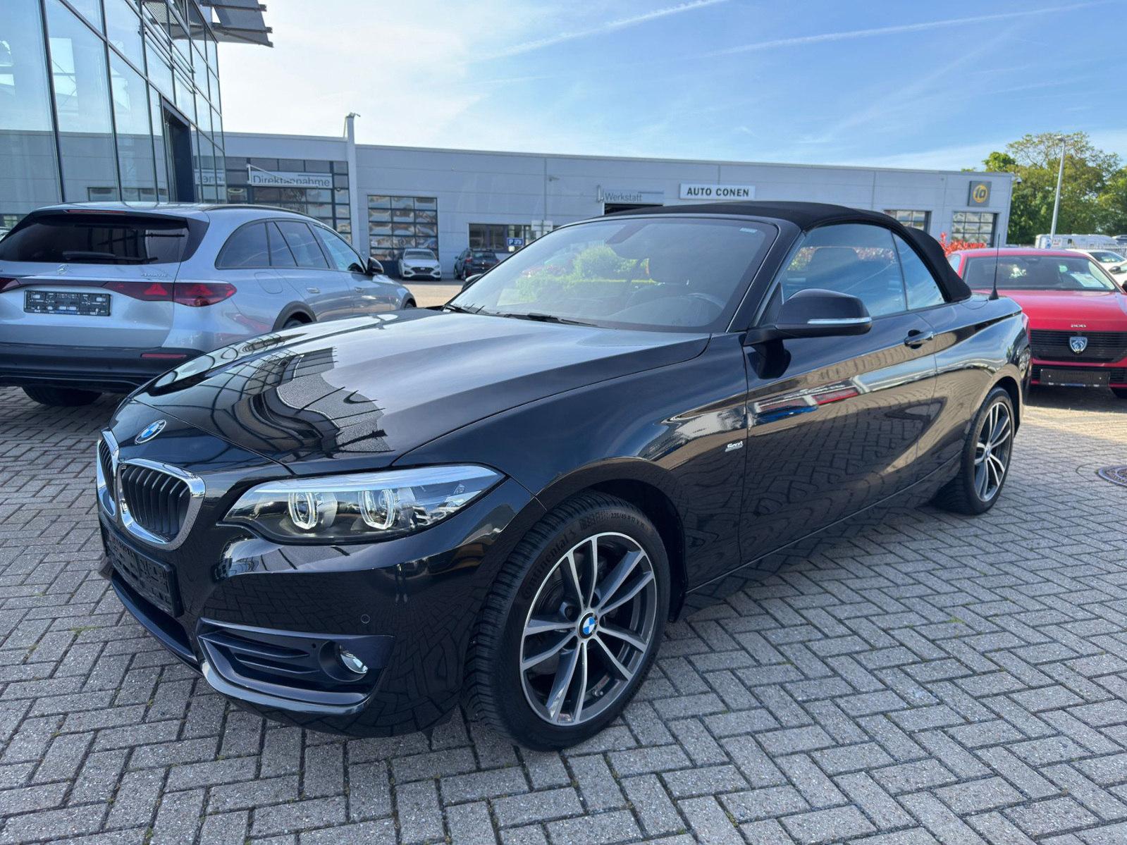 BMW 220 i 2.0 Cabrio AHK NAV Leder PDC Windschutz
