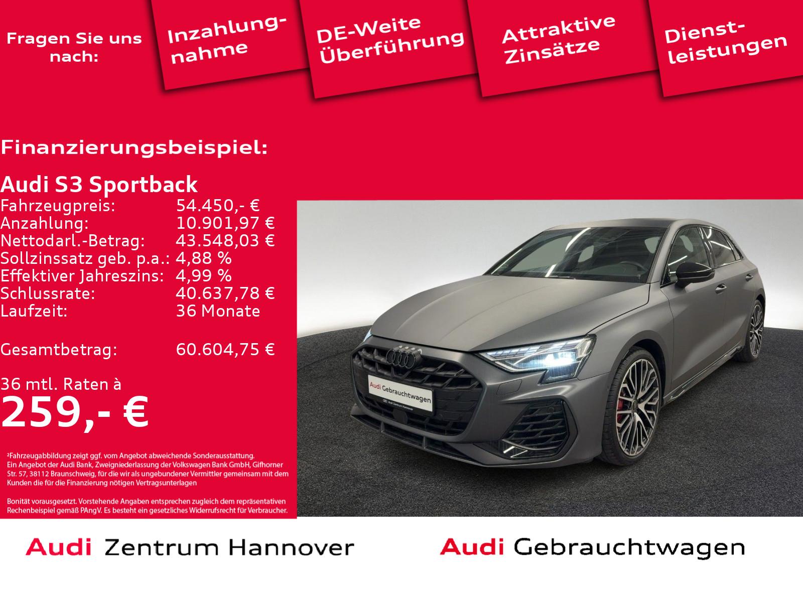 Audi A3 S3 Sportback 2.0 TFSI Matrix SONOS Kamera virtua