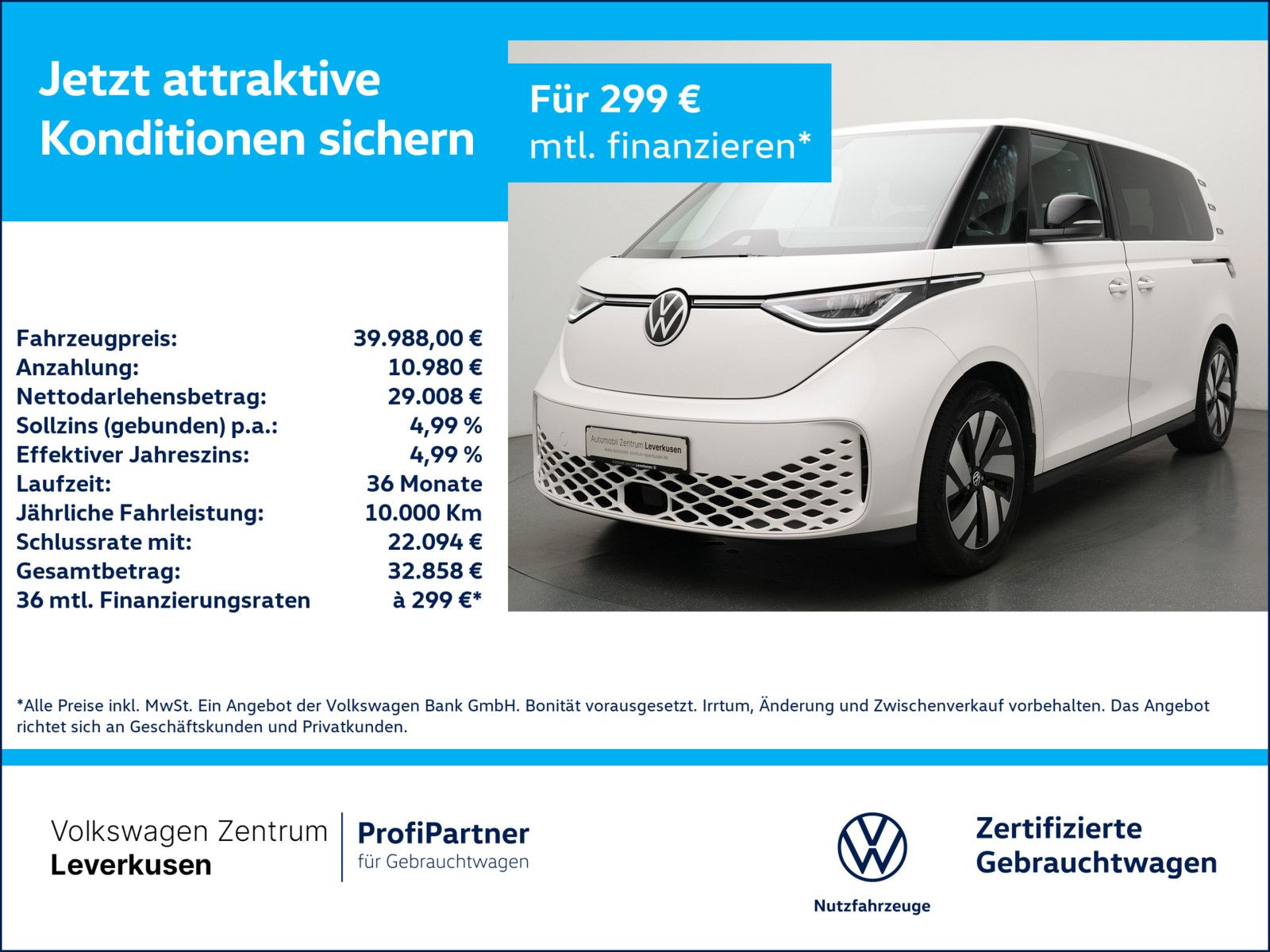 Volkswagen ID. Buzz Pro VIRT CARPLAY LED PDC KLIMA