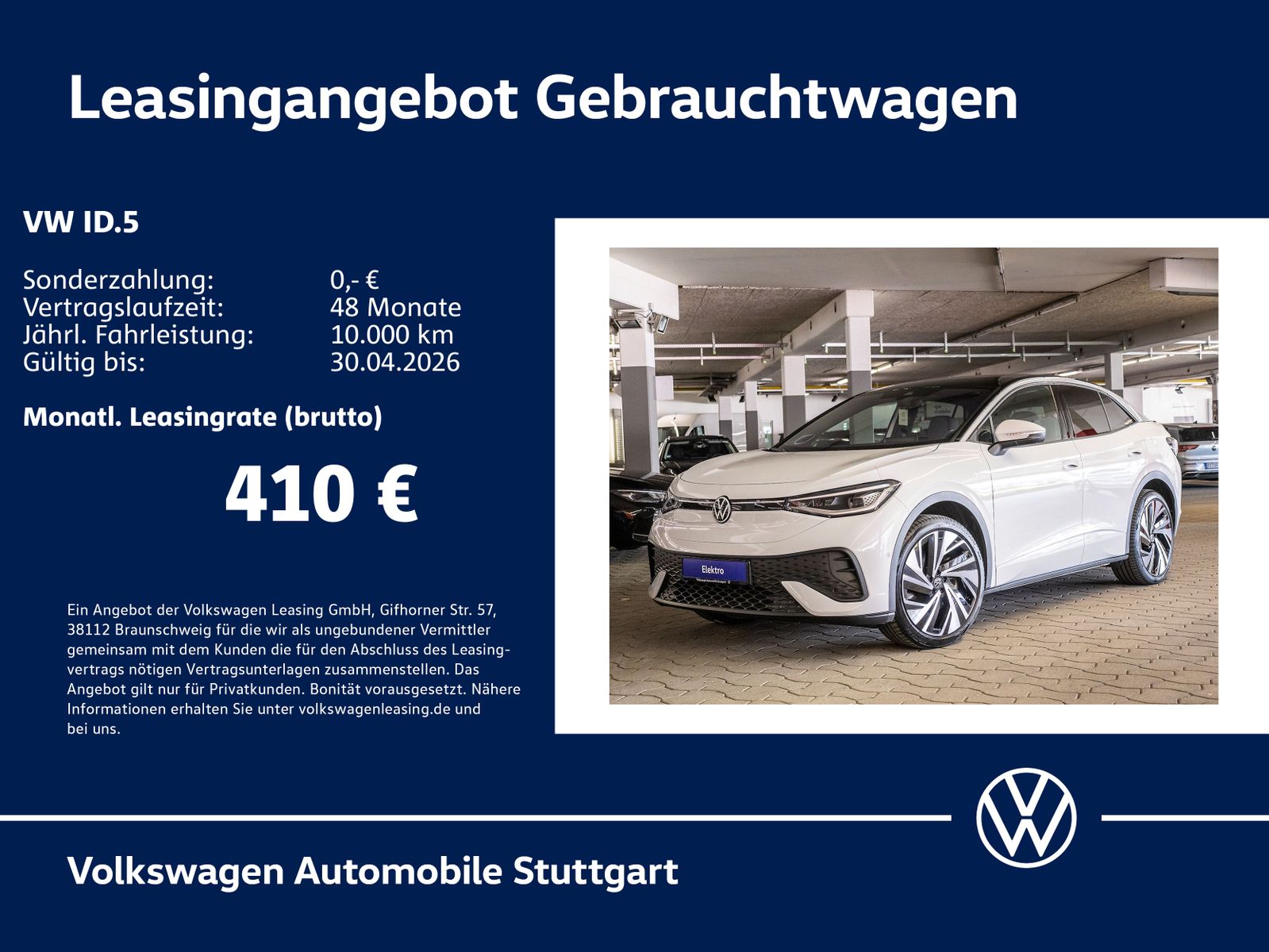 Volkswagen ID.5 Pro Wärmep. Standh. AHK Kamera Navi LED ACC