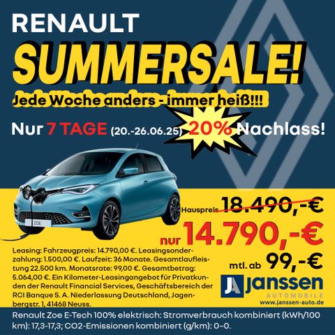 Renault ZOE E-Tech 100% el. EXPERIENCE (Selection) R135