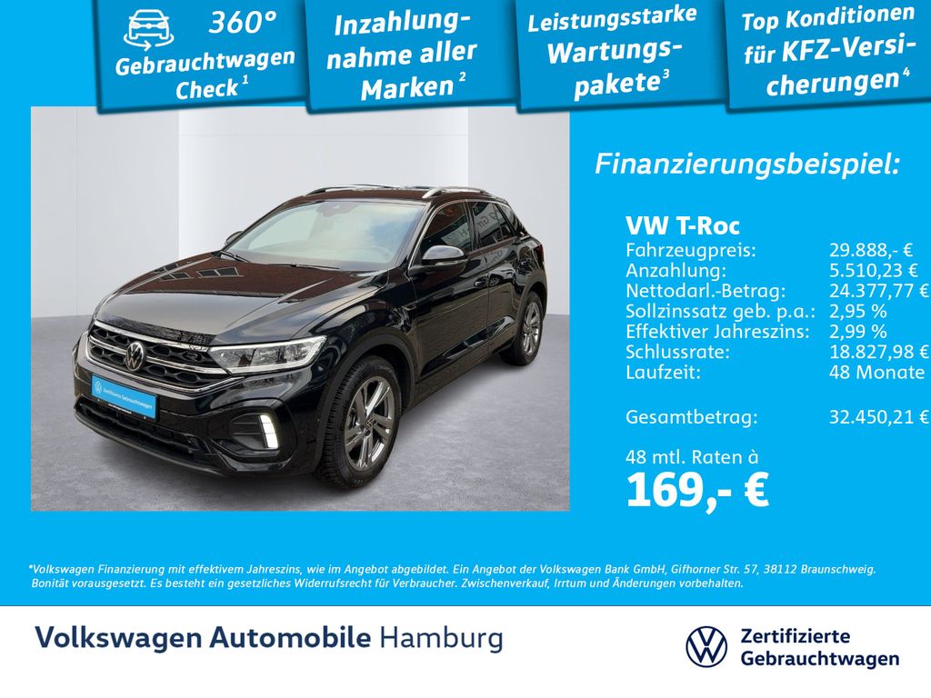 T-Roc 1.5 TSI R-Line DSG AHK Kamera LED Navi ACC