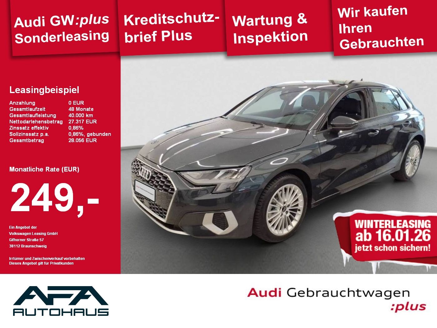 Audi A3 Sportback 35 TFSI Advan. Smart.Int*GRA*SHZ*PD