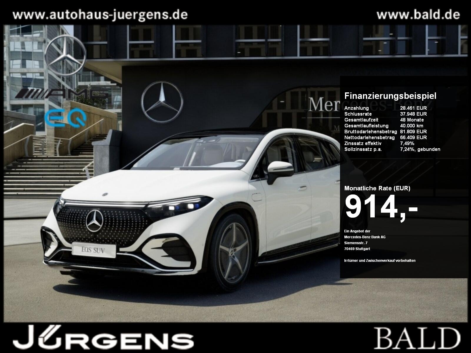 Mercedes-Benz EQS 500 4M SUV AMG+Burm+Hyper+Pano+360+Leder Nap